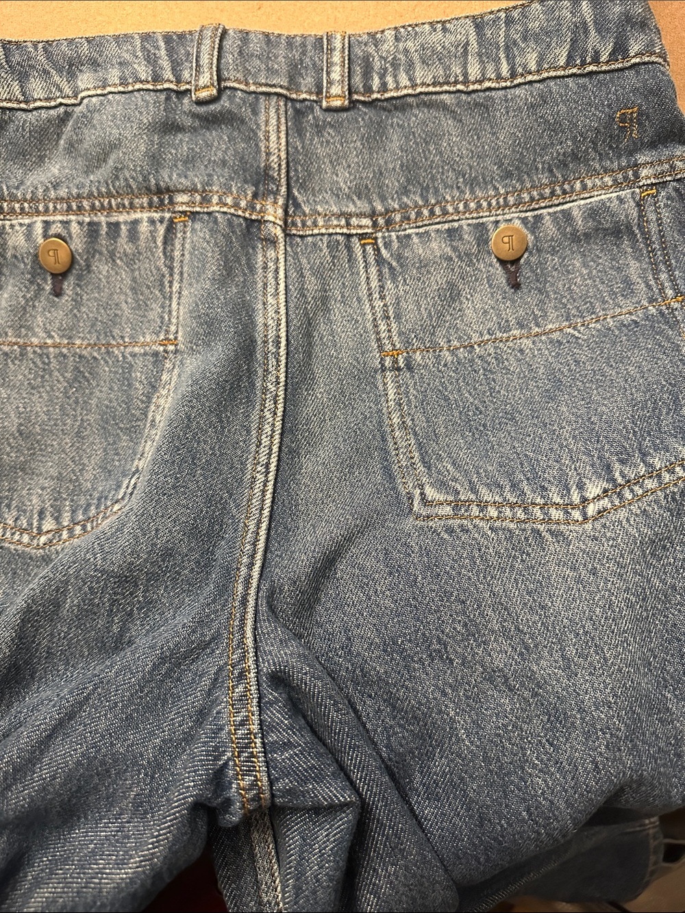 New with Tag! Anthropologie Pilcro Wide Leg Patchwork Jeans - Blue sz 30 Tall - Picture 16 of 16
